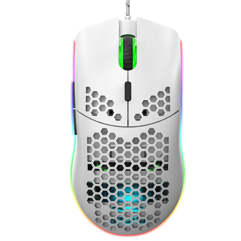 High Quality Lightweight RGB Wired Gamer Mouse Professional 6400 DPI For Computer Laptop PC White Black Macro Programming L900