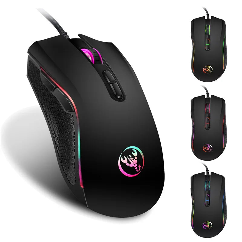 High Quality Optical Professional RGB Gamer Mouse 3200 DPI 7 bright colors Ergonomics Design For PC Laptop Computer LOL CS L863