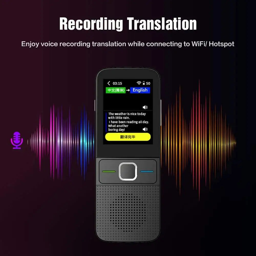 Translator Device Offline Language Translator Device with Touch Screen, Translators Devices for 138 Languages with Camera | Wi-F