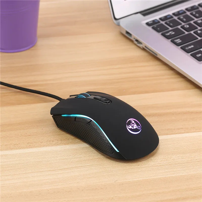 High Quality Optical Professional RGB Gamer Mouse 3200 DPI 7 bright colors Ergonomics Design For PC Laptop Computer LOL CS L863