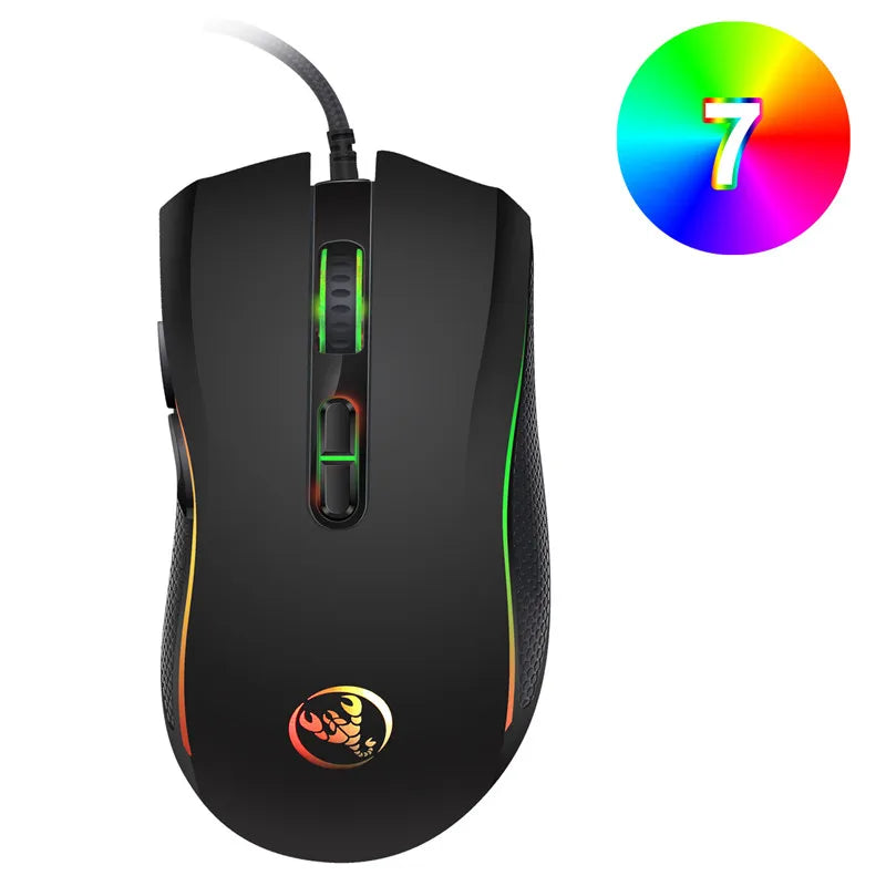 High Quality Optical Professional RGB Gamer Mouse 3200 DPI 7 bright colors Ergonomics Design For PC Laptop Computer LOL CS L863