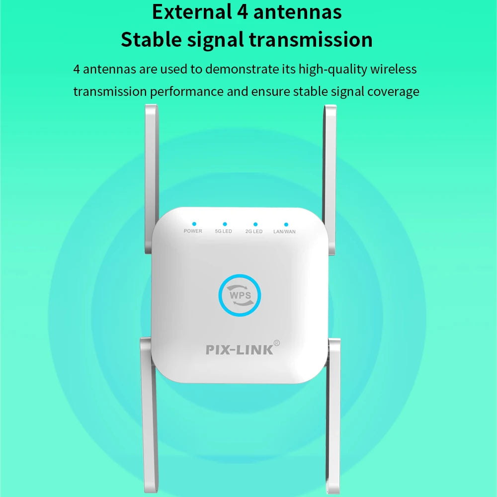 TISHRIC 5G Wifi Repeater Wireless Repeater Router 1200Mbps Wifi Extender Wifi Signal Amplifier Long Range Wifi Repeater