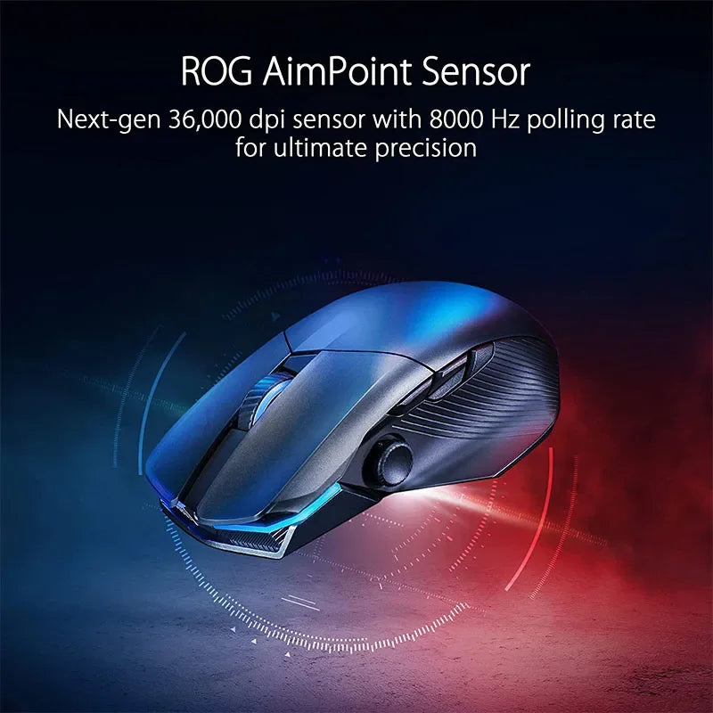 Asus Rog Chakram X Origin Gamer Mouse Third Mock Examination Connection 2.4ghz Rf Bluetooth Wired 36000 Dpi Sensor Aura Sync Rgb