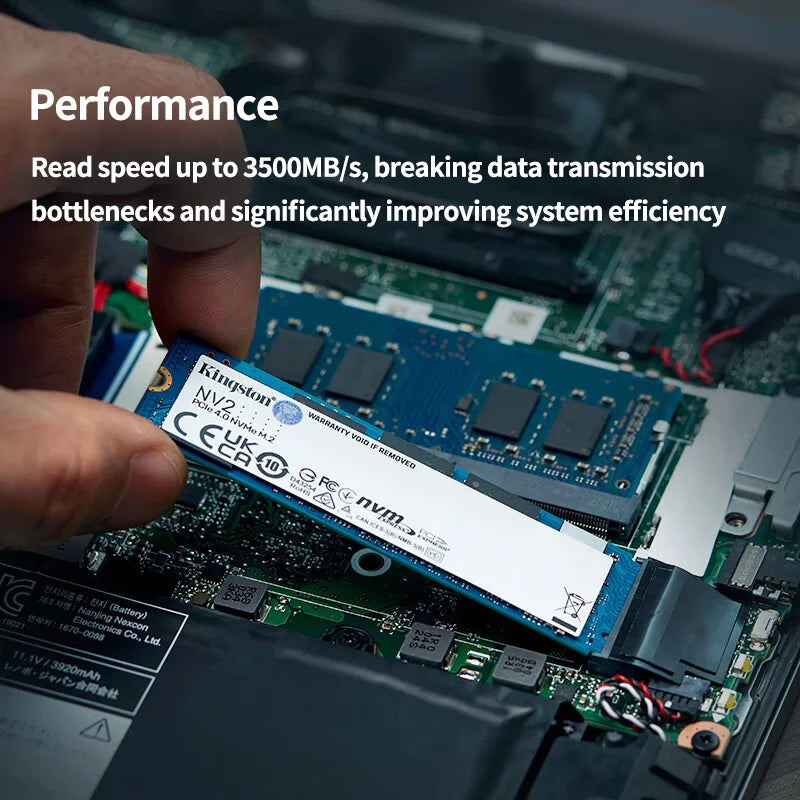 Kingston Internal SSD M.2 NVMe PCIe 4.0 NV2 M2 2280 250GB 500GB 1TB 2TB Support Desktop Laptop PC Intel AMD CPU