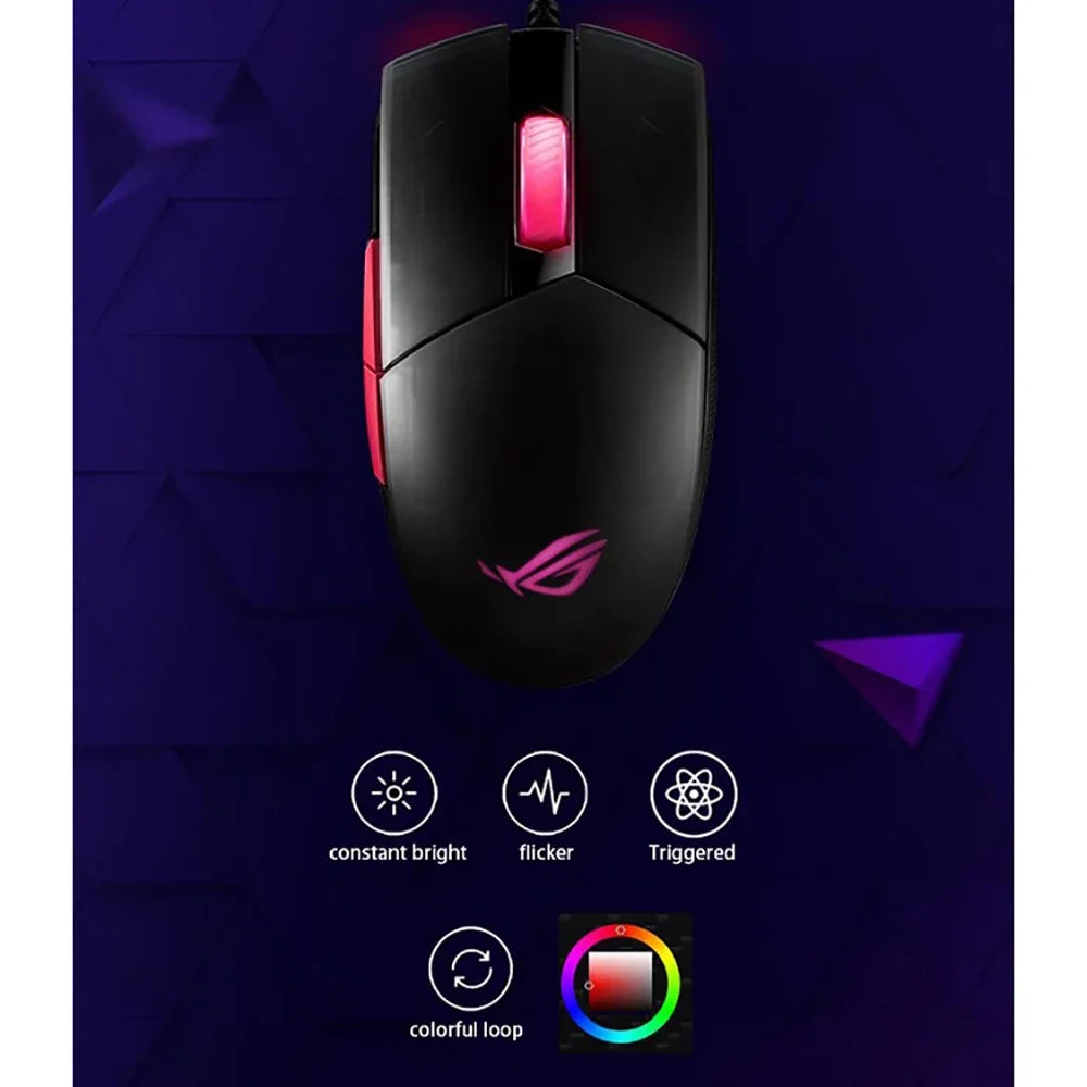 ASUS ROG Gladius II Core Gaming Mouse Ambidextrous Ergonomic Optical RGB 6200 DPI Asus Store Official Pc Gamer