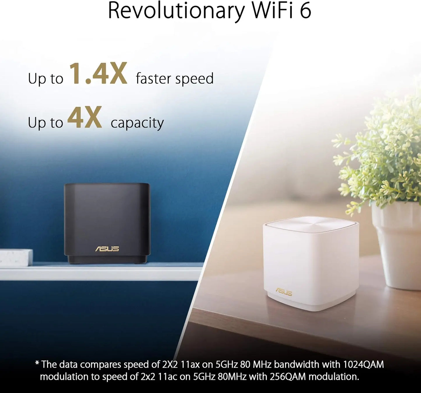 Professional Games ASUS WiFi XD4 PRO AiMesh 2.0 True 8K 2.4&5GHz 2x2 MIMO Whole-Home WiFi 6 Coverage up to 4 800sq.ft 1.8Gbps