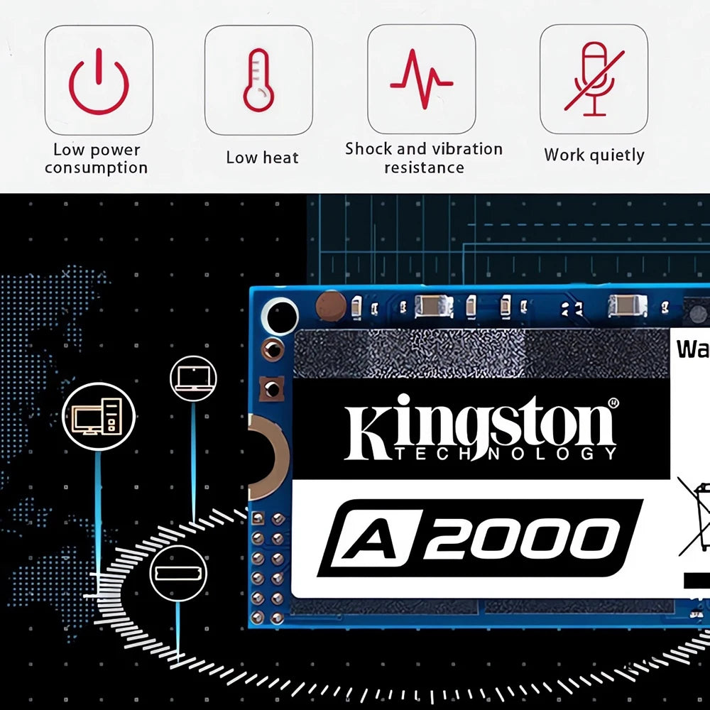 Kingston SSD NVMe PCIe M.2 2280 250GB 500GB 1TB Internal Solid State Drive Hard Disk For PC Notebook Desktop