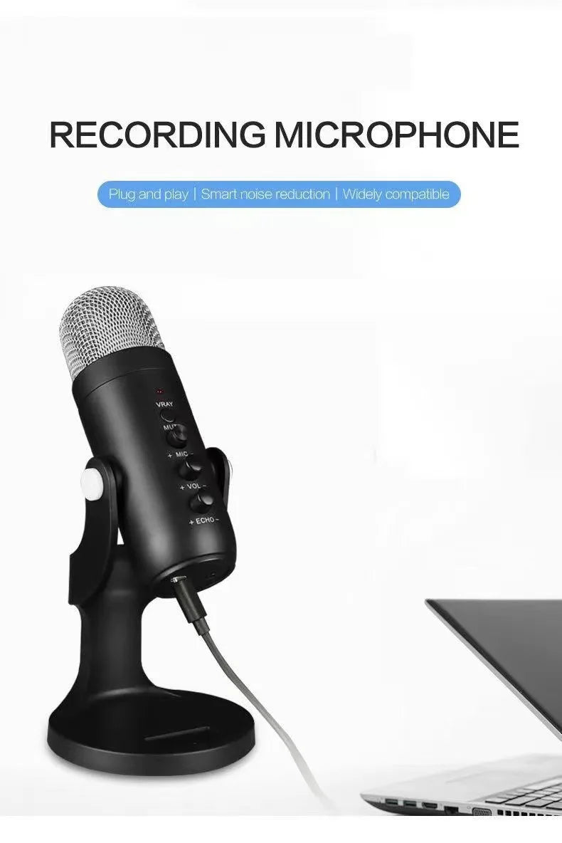 lotorasia Condenser Microphone Studio Recording USB Microphone for PC Computer Streaming Video Gaming Podcasting Singing Mic