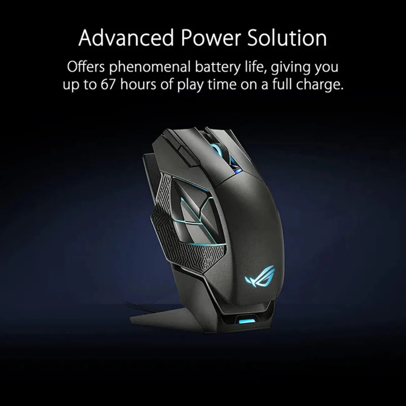 Asus ROG Spatha X Wireless Gaming Mouse 19000 DPI Sensor Magnetic Charging Stand 12 Programmable Buttons Aura RGB Lighting