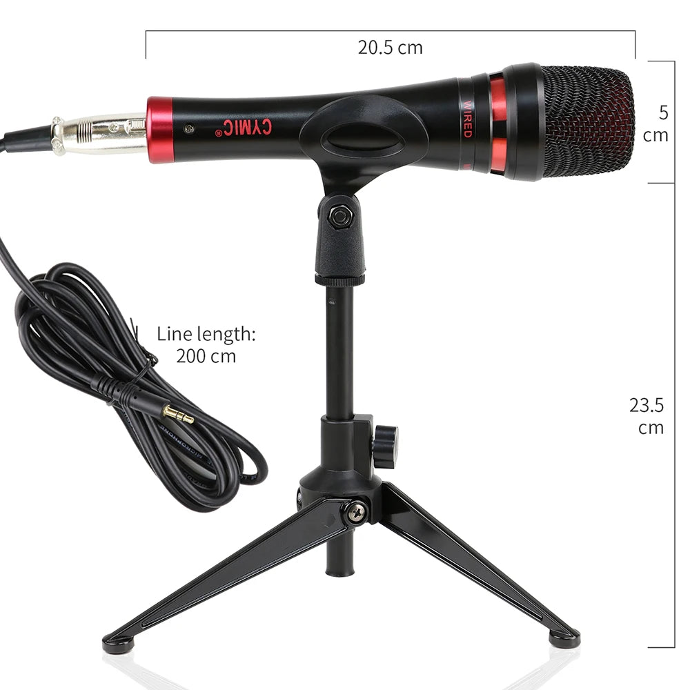 Professional Karaoke Microphone Phantom Power Sound Card Kits Studio Condenser Microphone for Pc Computer Phone Mikrofon Tripod