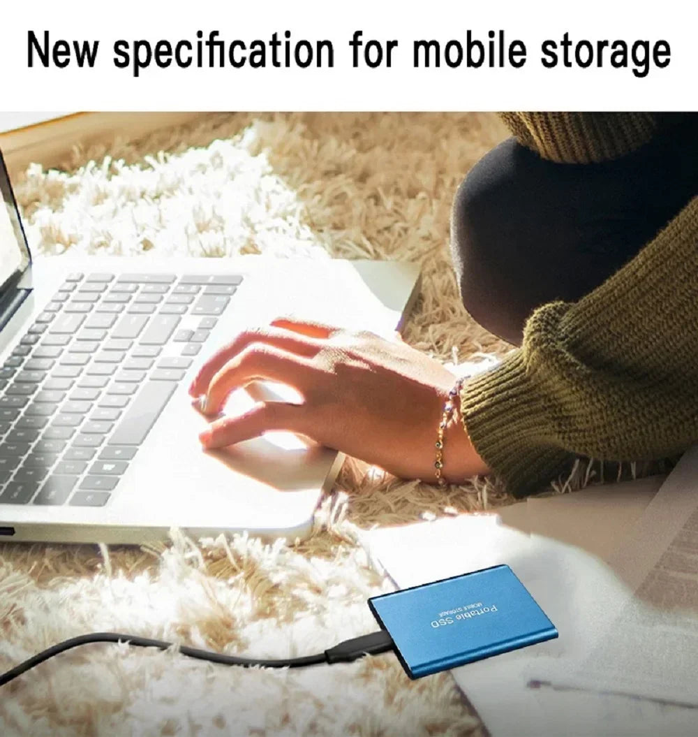 Portable SSD 1TB External Hard Drive High-speed Mobile Solid State Drive 2TB External Storage Hard Disk for Notebook/PC/ Mac