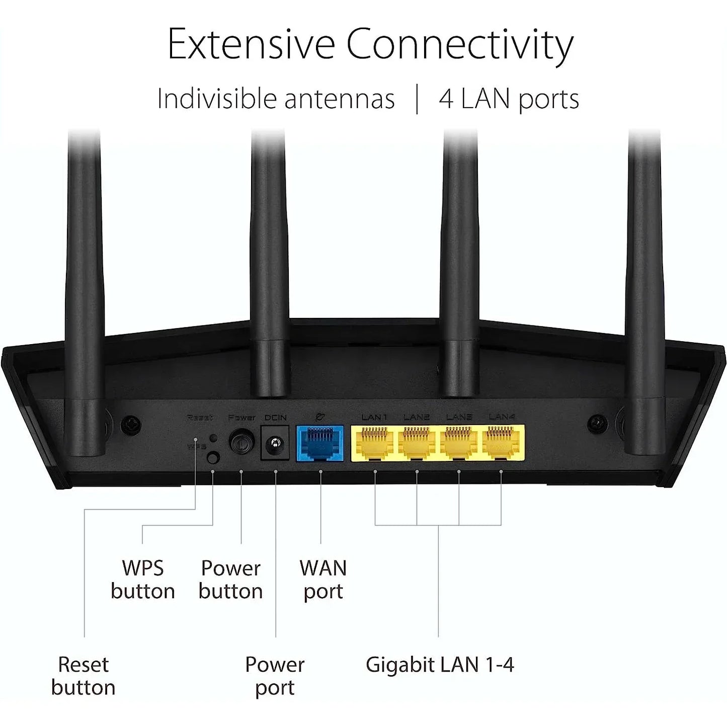 Asus Wifi 6 Router Rt-Ax57 Dual Band Wifi Router Game And Streaming Compatible With Aimesh Including Lifelong Internet Security